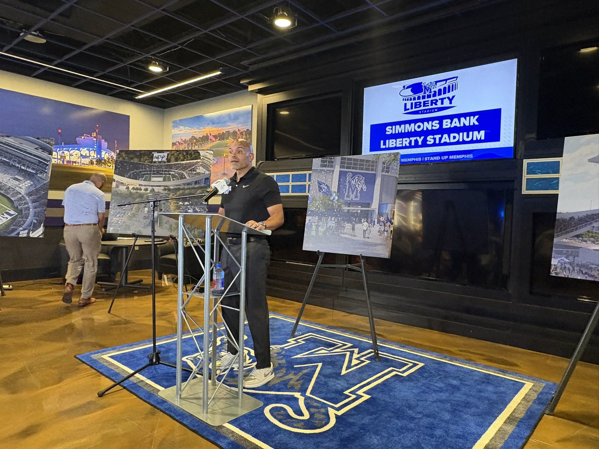 Here at the Isaac Bruce recruiting lounge as Dr. Ed Scott is set to give Liberty Bowl construction updates