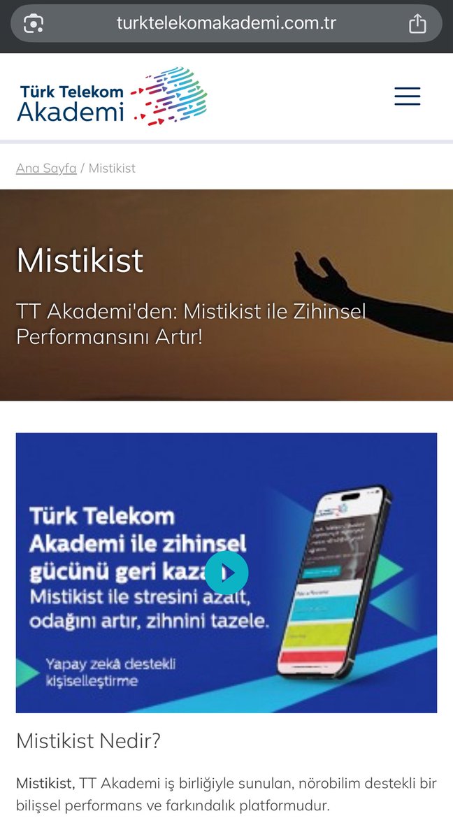 karahan's tweet image. Kurumsal Zihinsel Dönüşüm Başladı: Mistikist, artık Türk Telekom Akademi&apos;de!

Büyük bir gelişmeyi sizlerle paylaşmak istiyorum 📢 🚀 

@MistikistApp , Türk Telekom Akademi ile işbirliği yaparak, hem kurumsal çalışanların hem de @TurkTelekom abonesi kullanıcılarının zihinsel…