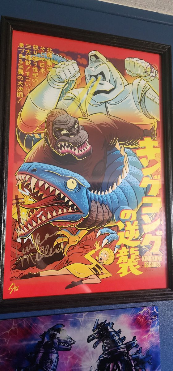Maser Squad (@masersquad) on Twitter photo Have my Nick Shev King Kong Escapes print I picked up from him & signed by Linda Miller at <a href="/KaijuBK/">KaijuBrooklyn</a> up on the wall! #Kong #Kaiju Have my Nick Shev King Kong Escapes print I picked up from him & signed by Linda Miller at <a href="/KaijuBK/">KaijuBrooklyn</a> up on the wall! #Kong #Kaiju