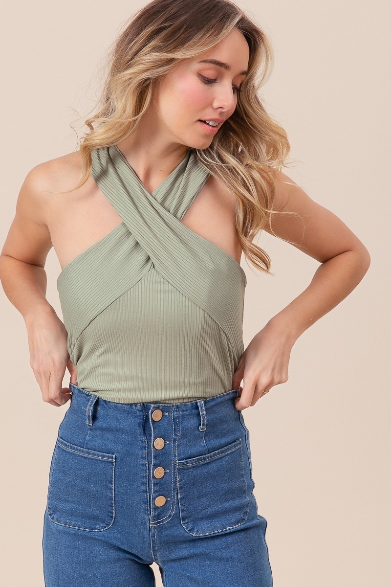 ElevateAdorn's tweet image. Ready to elevate your everyday? ✨ This rib knit top with its chic cross neck is about to be your new obsession. Comfy, flattering, and effortlessly trendy. #ElevateAdorn #RibKnit