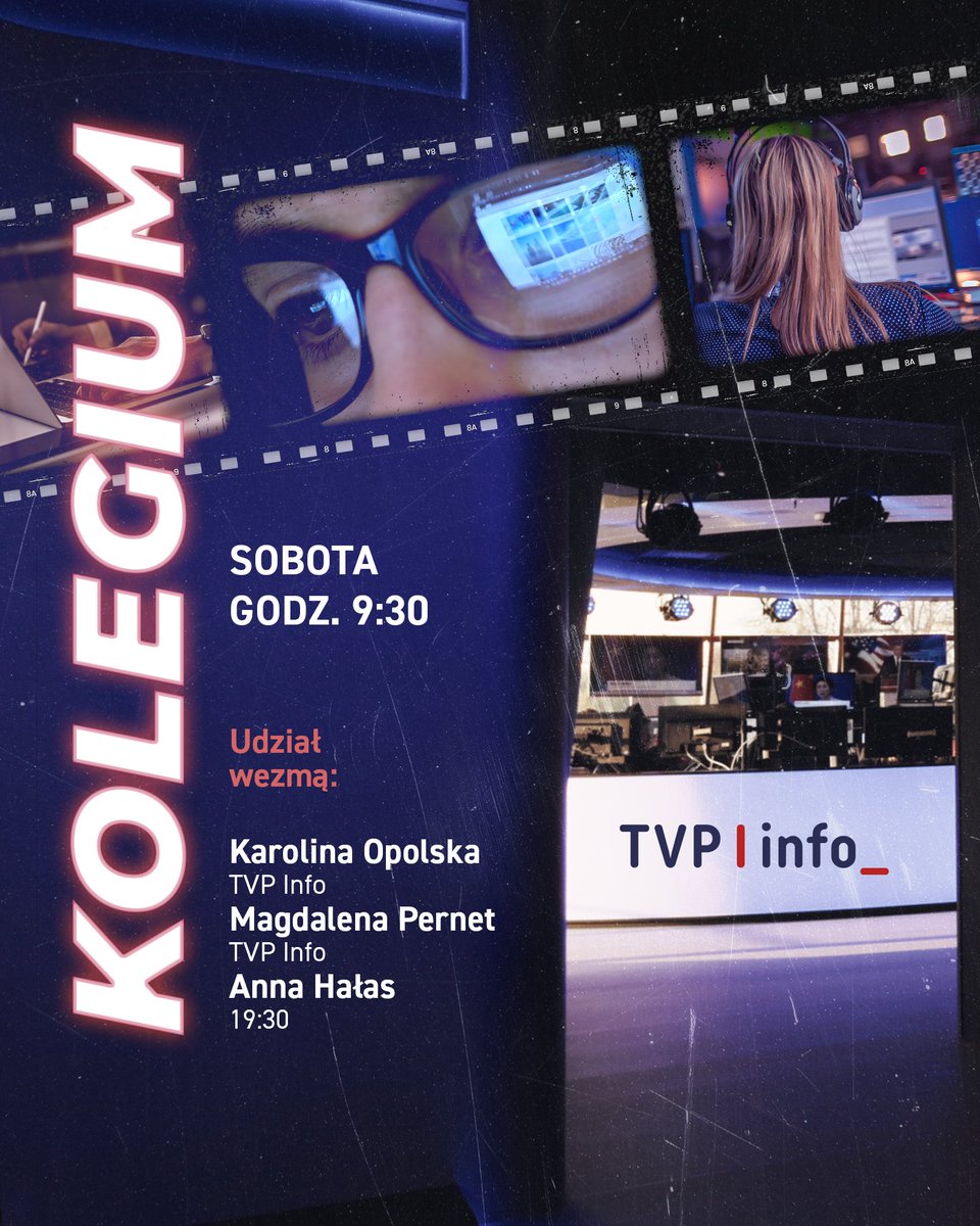 “Kolegium” od godz. 9:30 w TVP Info! 📺

Dziennikarze komentują na żywo bieżące wydarzenia zgodnie z wcześniejszymi wskazaniami widzów 👇