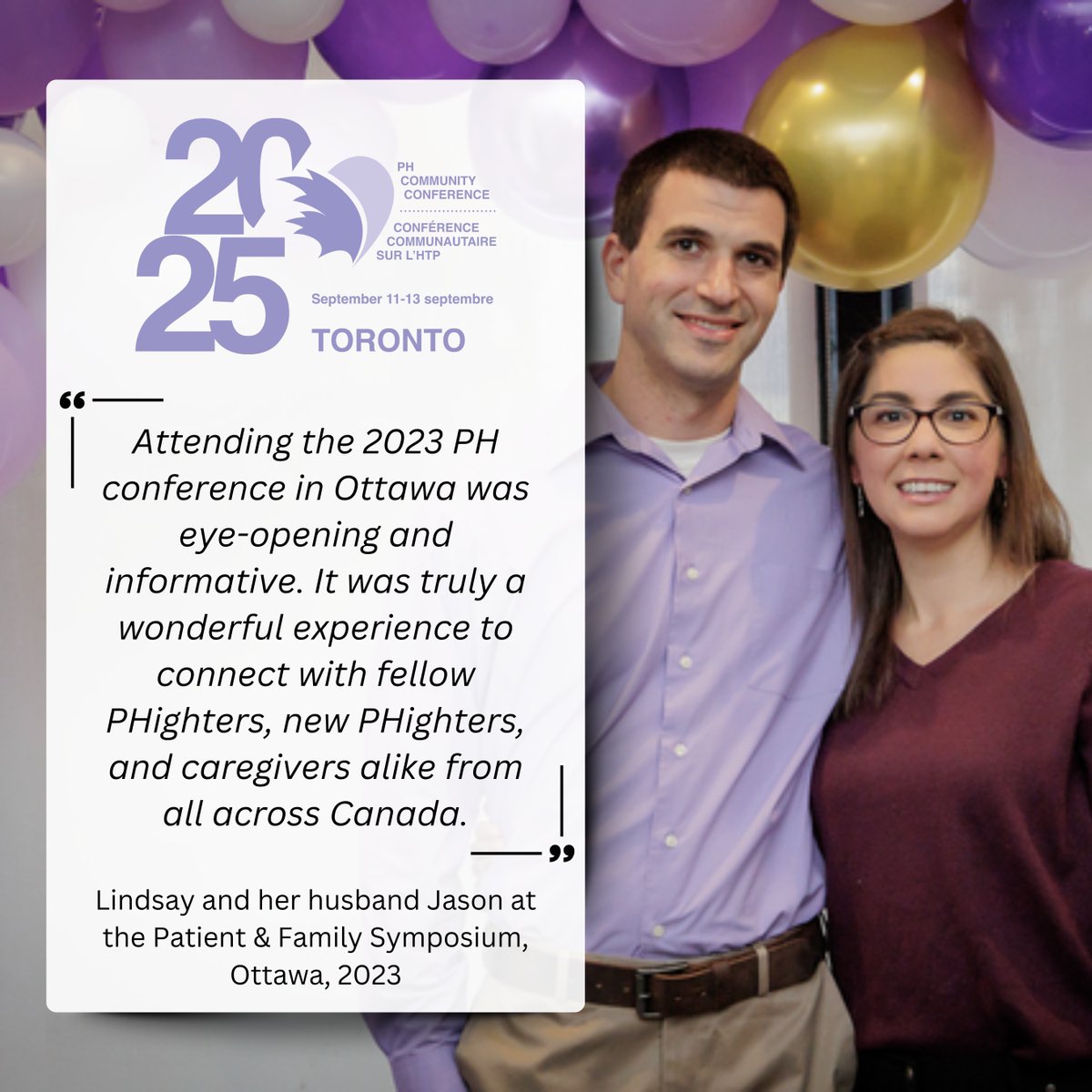 PHA Canada (@phacanada) on Twitter photo 💜 Join us Sept 12–13 in Toronto for the PH Patient & Family Symposium, part of #PHConference2025!
Connect with fellow PHighters, caregivers & families from across Canada.
Learn, share, and feel supported.
🔗 ow.ly/M0PQ50Wcwij
#PHAcanada #PHCommunity #PH 💜 Join us Sept 12–13 in Toronto for the PH Patient & Family Symposium, part of #PHConference2025!
Connect with fellow PHighters, caregivers & families from across Canada.
Learn, share, and feel supported.
🔗 ow.ly/M0PQ50Wcwij
#PHAcanada #PHCommunity #PH
