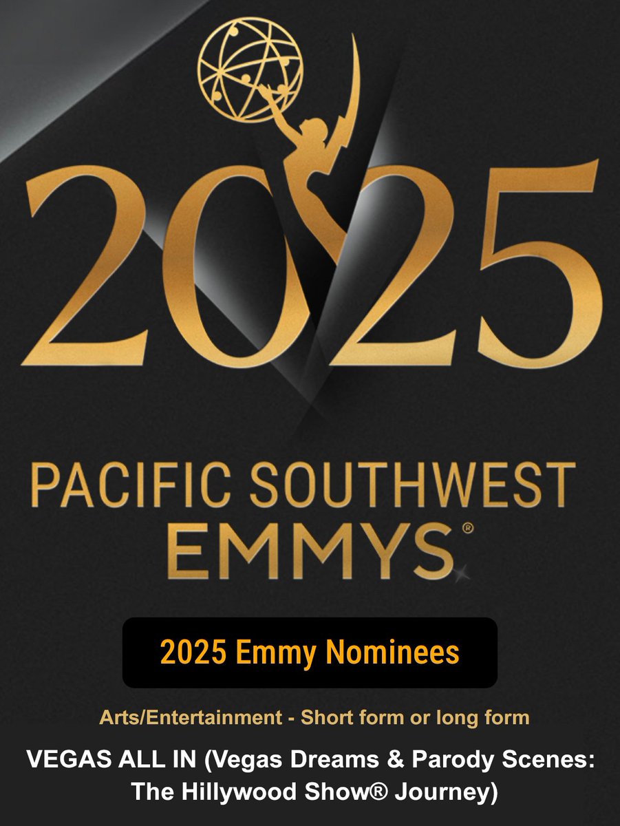 The Hillywood Show® (@hillywoodshow) on Twitter photo EMMY NOMINATED! ⭐️The <a href="/VegasAllInPBS/">Vegas All In</a> Episode, featuring <a href="/HillywoodShow/">The Hillywood Show®</a> is nominated for a PACIFIC SOUTHWEST EMMY! Feeling beyond blessed and excited! Thank you <a href="/VegasPBS/">Vegas PBS</a> team for featuring us! Such an honor! <a href="/NATASPSW/">NATAS-PSW</a> 🎬
▶️WATCH: youtu.be/s_NWg6b45rg EMMY NOMINATED! ⭐️The <a href="/VegasAllInPBS/">Vegas All In</a> Episode, featuring <a href="/HillywoodShow/">The Hillywood Show®</a> is nominated for a PACIFIC SOUTHWEST EMMY! Feeling beyond blessed and excited! Thank you <a href="/VegasPBS/">Vegas PBS</a> team for featuring us! Such an honor! <a href="/NATASPSW/">NATAS-PSW</a> 🎬
▶️WATCH: youtu.be/s_NWg6b45rg