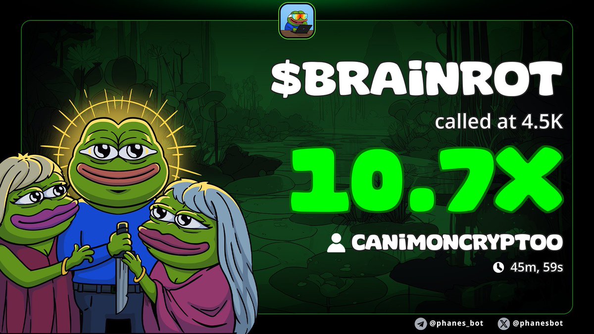 ScanArmyy's tweet image. #Brainrot

10x so far.

bond it.

@canimoncrypto always providing cooks.