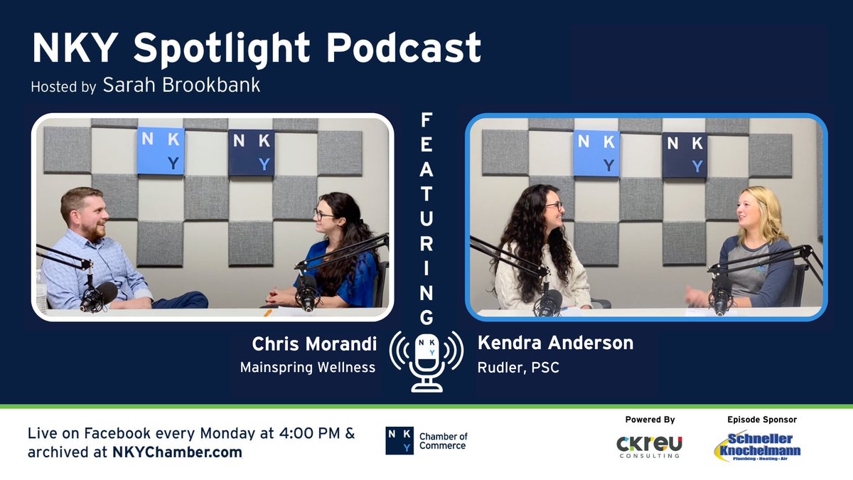On Monday's NKY Spotlight Podcast we check in with Mainspring Wellness and Rudler, PSC.

Tune in on the NKY Chamber Facebook page at 4 p.m. on Monday, or listen at bit.ly/NKY_Spotlight.