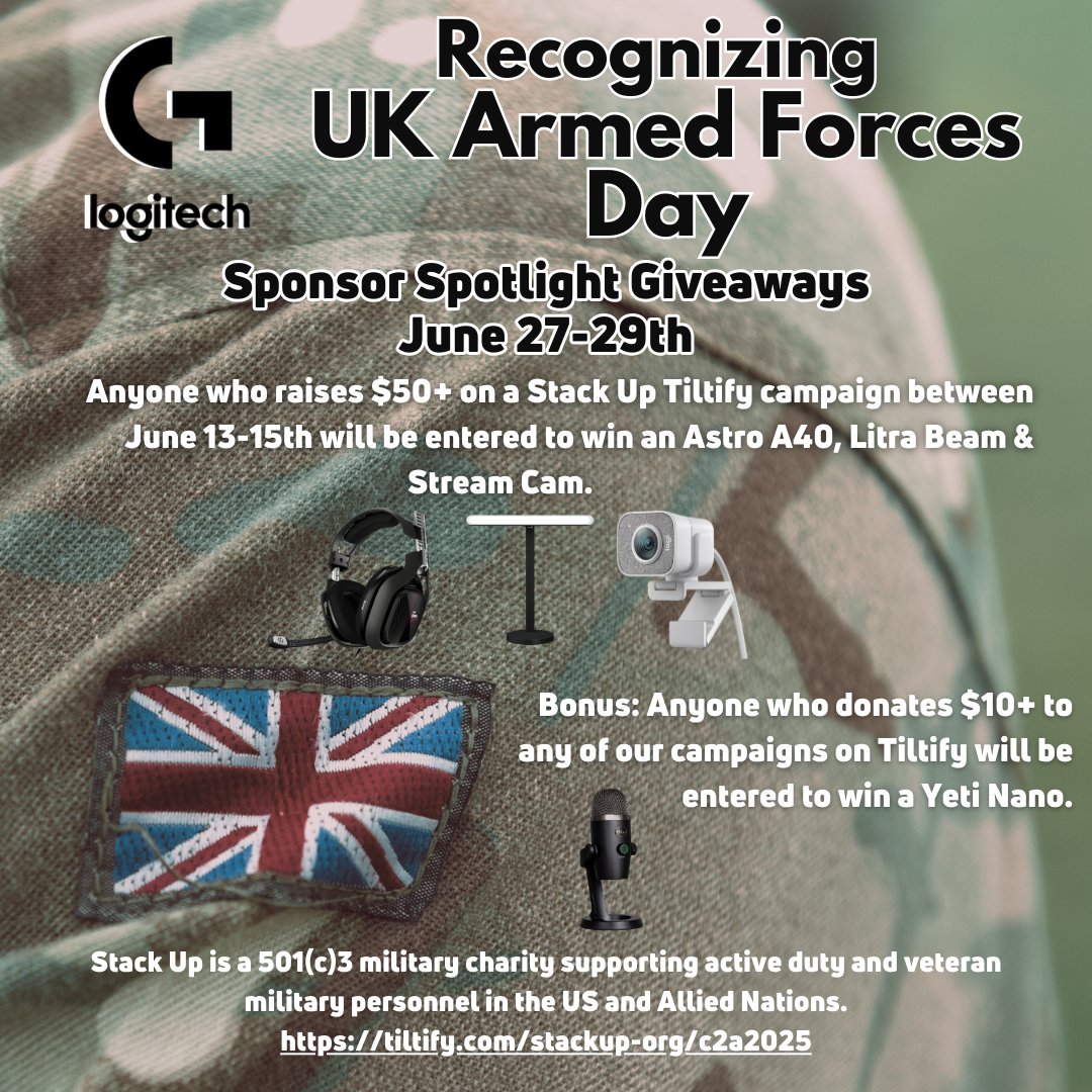 We have more Sponsor Spotlights coming up this year! With plenty of other sponsors. Get signed up to fundraise and begin preparing your events. 

Learn more about fundraising with Stack Up:
tiltify.com/stackup-org/st…