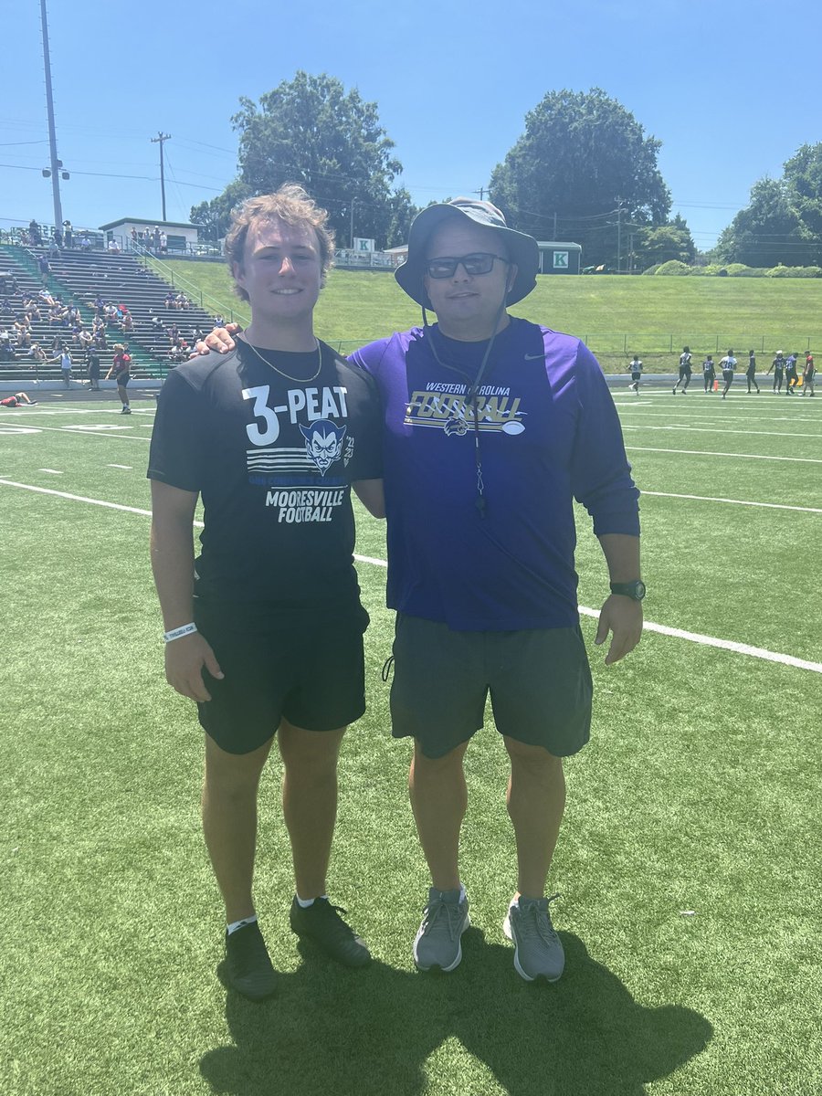 ndrewc_a's tweet image. Great day with @CatamountsFB! Won FG competition with a ball from 52! Finished top 3 in kickoff as well. Thank you to @Coach_kwebb for a great camp! I had a great time!
@CoachZMayo @DanOrnerKicking @CoachBack21 @CoachDvorchik_ @CoachKerwinBell @Mooresville_FB