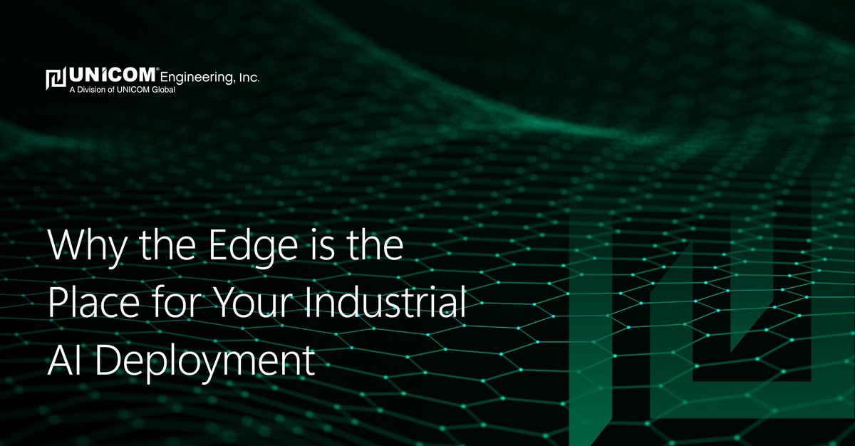 UNICOM Engineering (@unicomeng) on Twitter photo What if your AI could make decisions in milliseconds, even in remote locations? See why the edge is emerging as the ideal environment for industrial AI—and how it could transform your operations.
tinyurl.com/nhk42bkx
#IndustrialAI #EdgeComputing #SmartManufacturing What if your AI could make decisions in milliseconds, even in remote locations? See why the edge is emerging as the ideal environment for industrial AI—and how it could transform your operations.
tinyurl.com/nhk42bkx
#IndustrialAI #EdgeComputing #SmartManufacturing