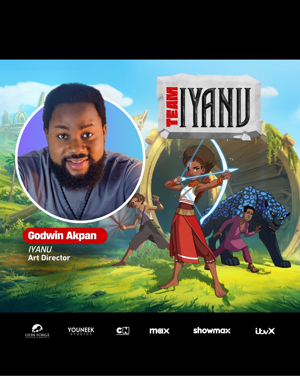 LionForgeEnter's tweet image. 🎉 Happy Birthday to the @iyanuseries Art Director, @godwinakpan234 ! 🎨
Born and raised in Nigeria, Godwin is the original artist who brought Iyanu to life in the comic books AND now serves as Art Director for the animated series! ✨
From creating the first drawings of Team…