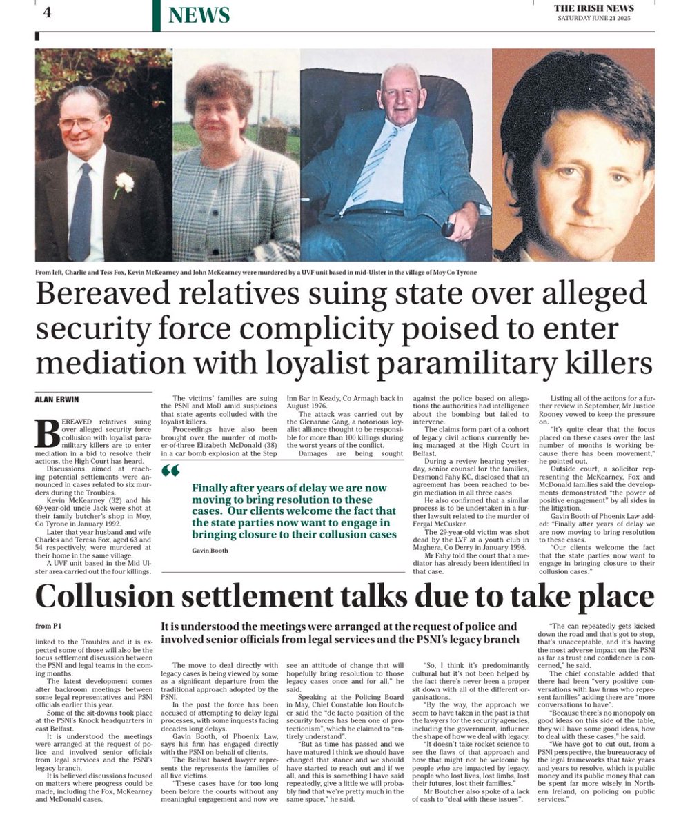 The British state the RUC British Intelligence worked hand in glove with the UDA and UVF to murder Catholics