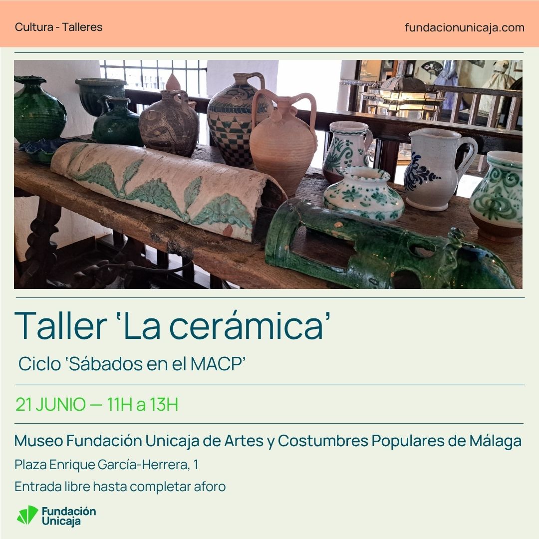 🏺'La cerámica' es la protagonista de un nuevo taller de nuestro ciclo 'Sábados en el #MACP'. Además de conocer la importancia de la cerámica andaluza y malagueña, pintaremos un plato con los colores de la cerámica tradicional andaluza.
🕓11:00h
🎟️Libre
is.gd/E1VwXv