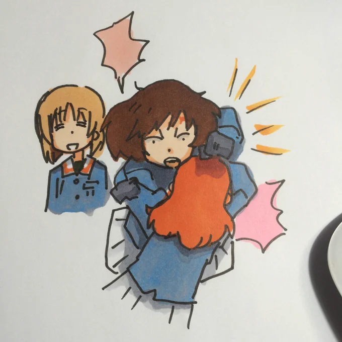 #このタグを見た人はめっちゃキレてる女の子を貼って 大洗の狂犬 拳の秋山