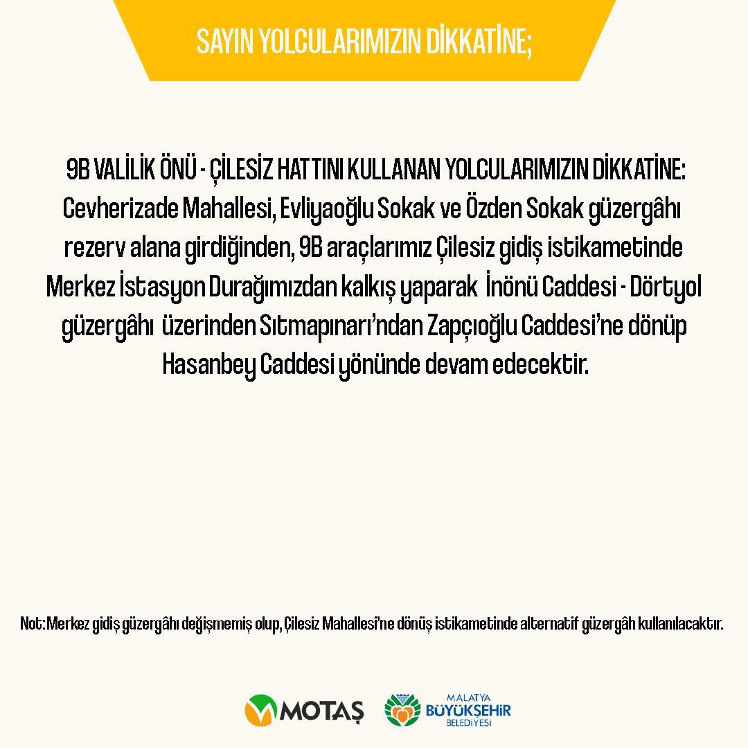 Malatya Büyükşehir Belediyesi Motaş A.Ş. (@motasmalatya) on Twitter photo 