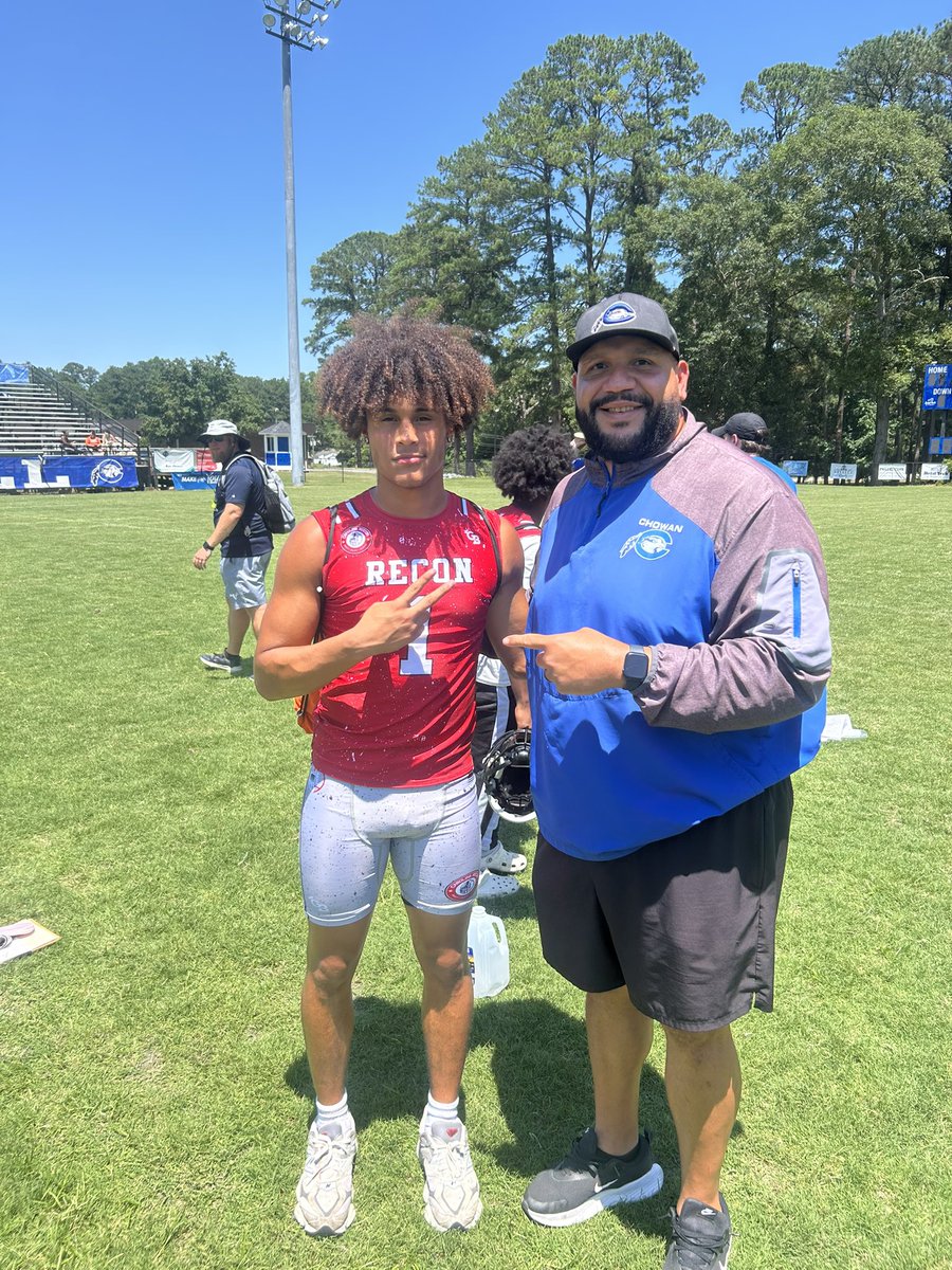 Kilby theiss-dixon (@kilbytheis24573) on Twitter photo I had a great time competing at the chowan 7v7 camp. Thank you <a href="/CoachPaulJohnsn/">Paul Johnson</a> for welcoming me and recognizing me as a great athlete! <a href="/FootballLaney/">Laney High School Football</a>
@On3Recruits I had a great time competing at the chowan 7v7 camp. Thank you <a href="/CoachPaulJohnsn/">Paul Johnson</a> for welcoming me and recognizing me as a great athlete! <a href="/FootballLaney/">Laney High School Football</a>
@On3Recruits