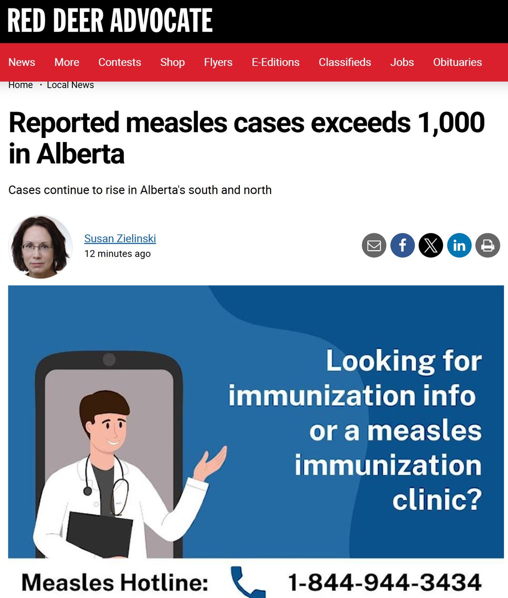 The UCP’s incompetent response to the measles outbreak means more &amp; more Albertans are paying the price. Four health ministers &amp; still no clear plan. Good news: there's a safe, effective measles vaccine. Call 811 to check your immunization status &amp; get an MMR booster if needed.