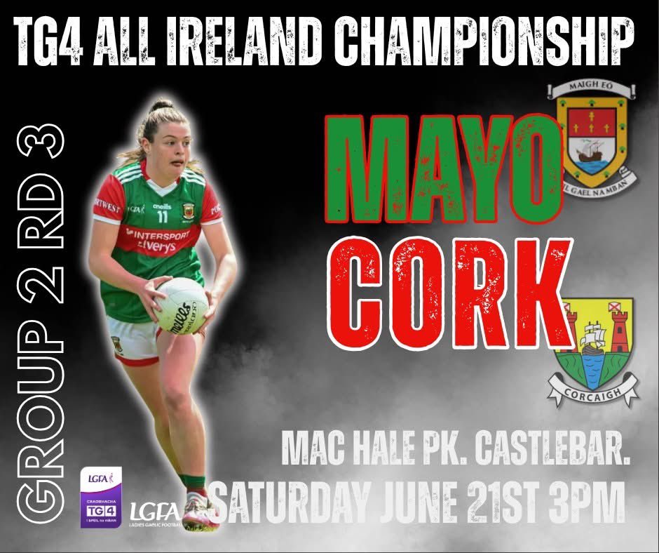 1 more sleep! 💚❤️
Best of luck to <a href="/Mayo_LGFA/">Mayo LGFA</a> as they face Cork tomorrow in MacHale Park! 💪
Special shoutout to  captain Dani from @MitchelsLGFA + all our players — we’re behind you all the way!
Let’s pack the stands! 🎟👇
🔗 tinyurl.com/3y5wjztp
#MaighEoAbú