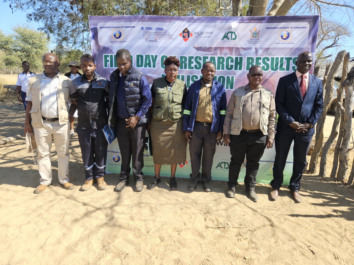 MoLAFWRD_Zim's tweet photo. The Permanent Secretary, Prof. Dr. O. Jiri, officiated  the Goat farming field day and research dissemination at Mr. Sibanda's plot in Daluka ward, Lupane .He highlighted  that the project is @obertjiri @HeraldZimbabwe @ZBCNewsonline @ZTNPrime @zfu_official @RadioZim263 https://t.co/BT3dJgoZcg