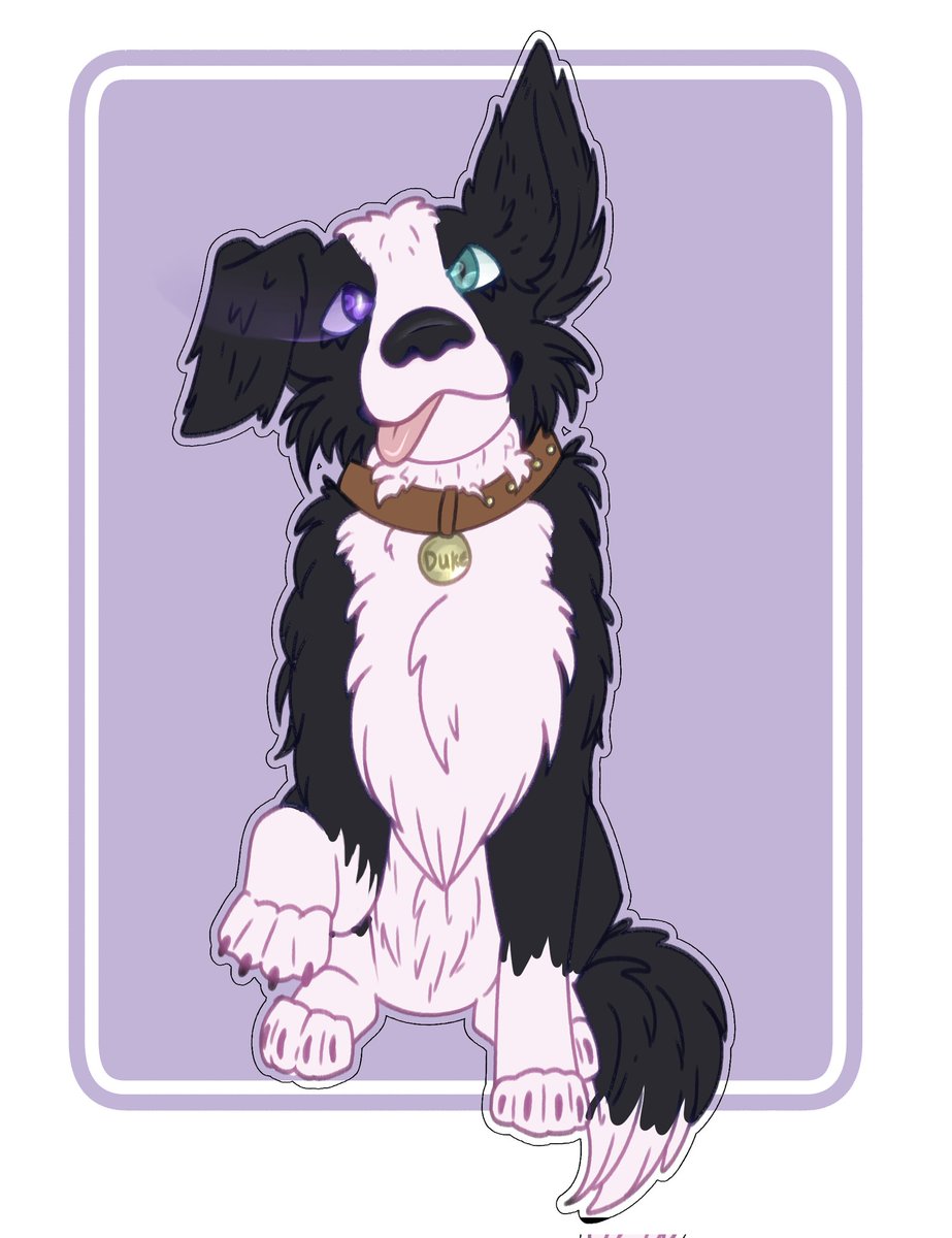 Some adorable fan art of Duke from <a href="/BrideOfUltron/">.</a> 💜🐶