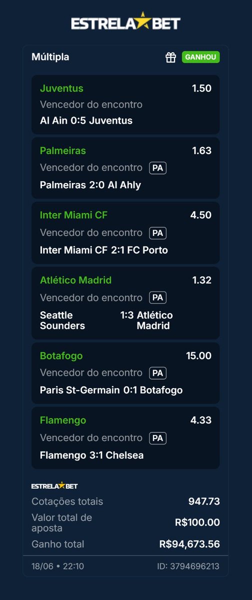 gallon_joao's tweet photo. OBRIGADO!!!!!! Forrei!!!!
ODD 947!!!!!
⁦@JmvTips⁩ 
⁦@Wandigol⁩ 
⁦@bernardo_sneto⁩ 
⁦@FaixaTips⁩ 
⁦@goldorayo⁩
⁦@cabreloatips⁩ https://t.co/M3NdeydXRL
