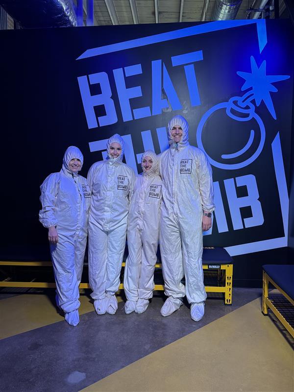 boyarmiller's tweet image. Senior Associate Alex Wolf and Associate Jet McGuire took law clerks Jade and Ava out for a team-building adventure at Beat the Bomb. A great way to break out of the office and build stronger connections while having some serious fun. 

#teamworkmakesdreamwork #beatthebomb