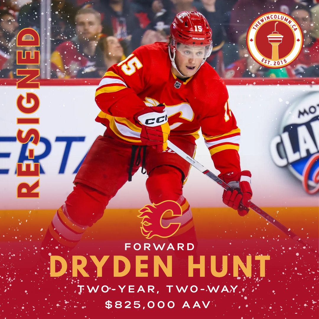 Time to Hunt! The #Flames have re-signed forward Dryden Hunt to a two-year extension!