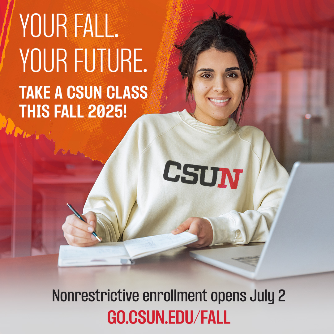csun_tseng's tweet image. Ready to boost your skills and stand out on your resume? With CSUN’s Open University, no admission is needed to start learning this fall.

› No admission required!
› Online &amp;amp; in-person options
› Transferable credit

Enroll starting July 2 ›› go.csun.edu/FALL