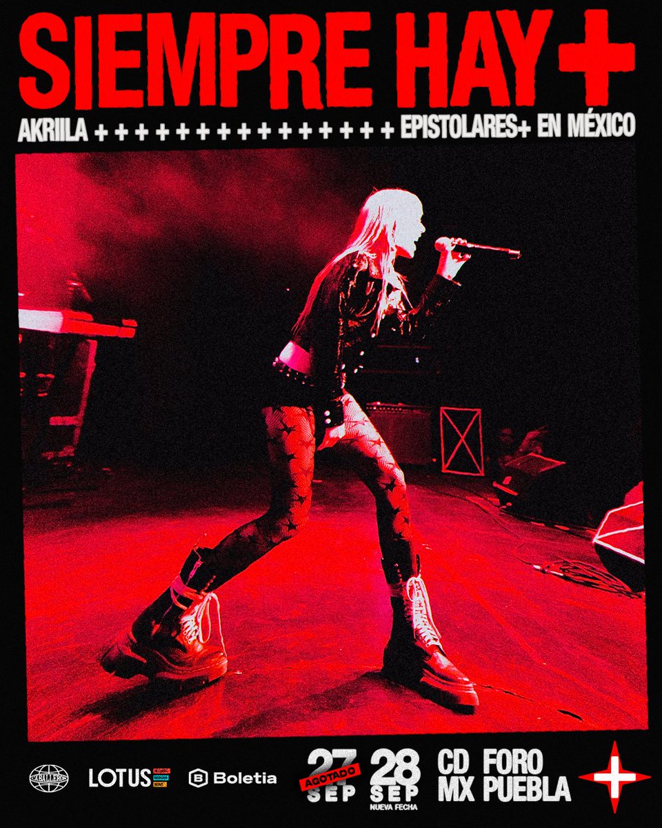 ¡¡CDMX! Porque ustedes lo pidieron 🫵🏼 Siempre Hay ➕
Segunda fecha de @akriilla en el @foropuebla186 😮‍💨
Nos vemos el 28 de Septiembre 🗓️ entradas en <a href="/boletia/">Boletia</a>  YA YA YA 🎟️🔥