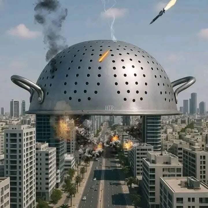 LLP_Le_Vrai's tweet image. En réalité le #DômeDeFer est une escroquerie technologique car resté dans le domaine théorique ou contre des pétards insignifiants Hamas ! Face à un vrai bombardement avec des Mach15 c&apos;est un vulgaire gruyère périmé ! #Cheeeh #Iran #Mytho