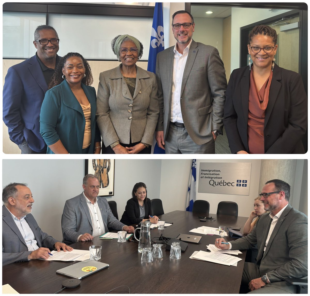 jfrobergeQc's tweet image. Rencontres très productives cet après-midi à mon cabinet de Montréal avec les représentants de @upaqc et les membres de la Concertation haïtienne pour les migrants (CHPM). Lorsque nous parlons d’immigration, nous traitons à la fois de considérations humanitaires et économiques.