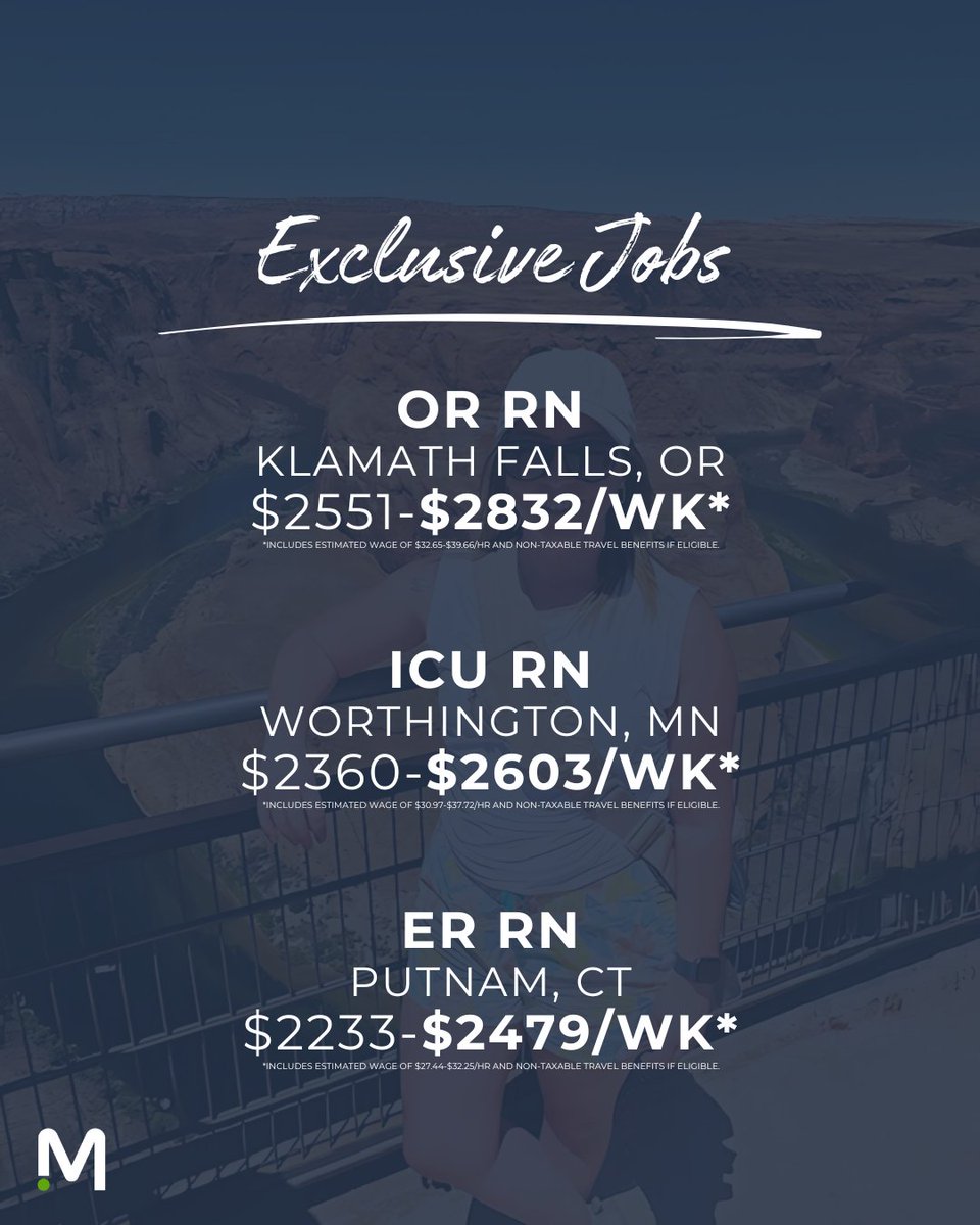 RNs - if you’ve been waiting for the perfect travel job, this is your sign to make it happen…and we’re here to help! 🤩 We have tons of EXCLUSIVE travel opportunities you won’t find anywhere else! ✨ Check it out!
 
Discover your dream gig and let our recruiters take care of the