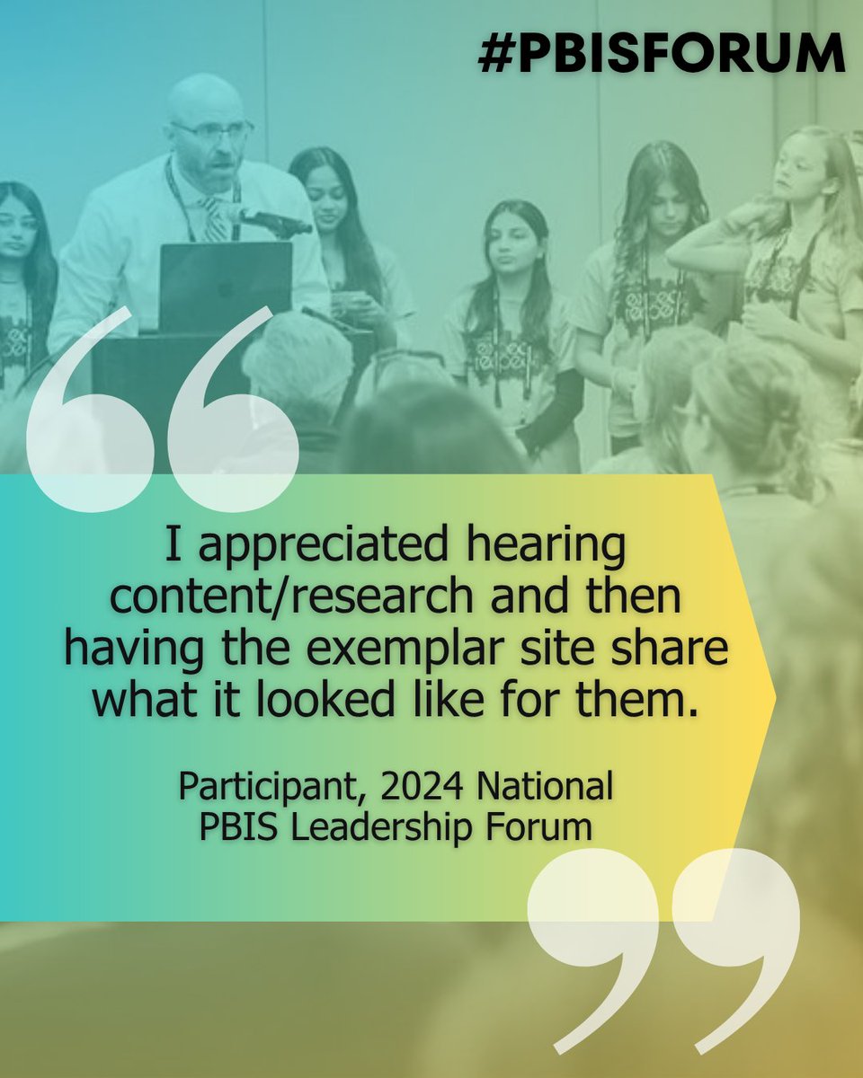 PBISForum's tweet image. Join us in Chicago this October for the 2025 #pbisforum! Register today: pbisforum.org/registration #PBIS #PBS #MTSS