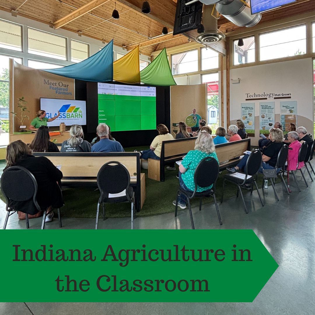 INSoybean's tweet image. Educators and volunteers explored lessons and resources highlighting the versatility of soybeans during the Indiana Ag in the Classroom Workshop. Participants created their own soy-based plastic, gaining hands-on experience in sustainable innovation. #ageducation #soycheckoff