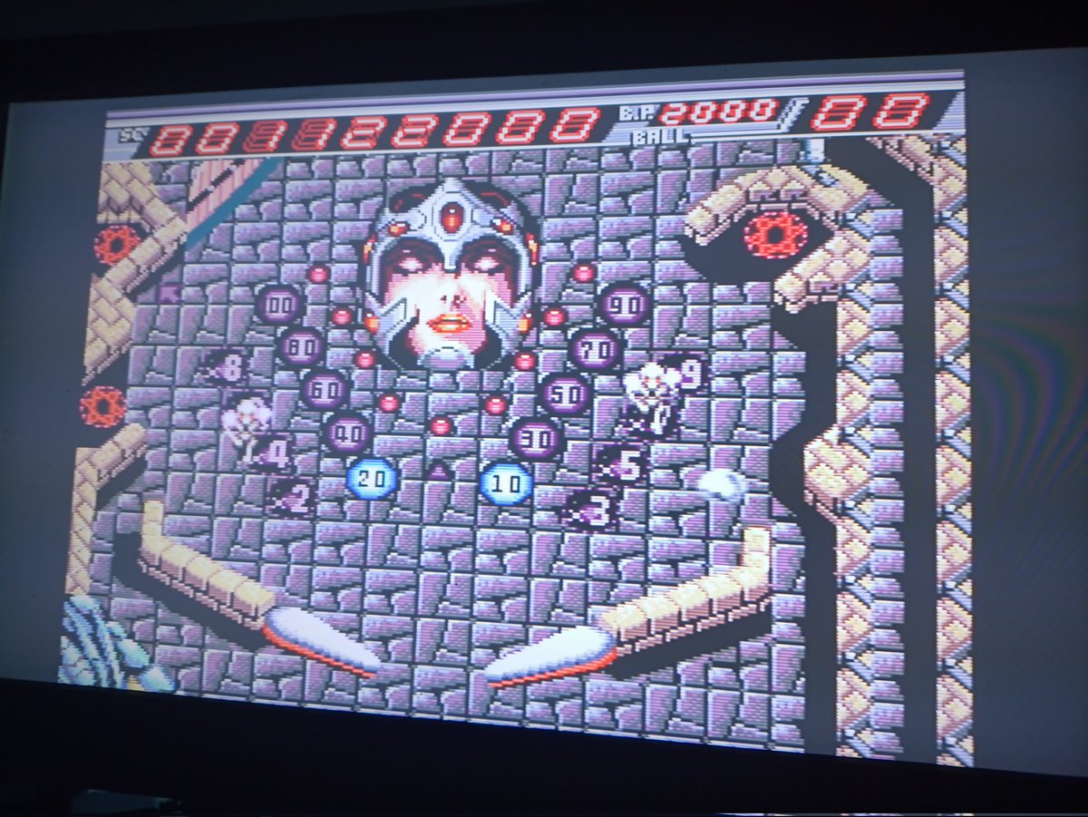 Mon fils qui fait une petite partie de  Devil Crush 🙂