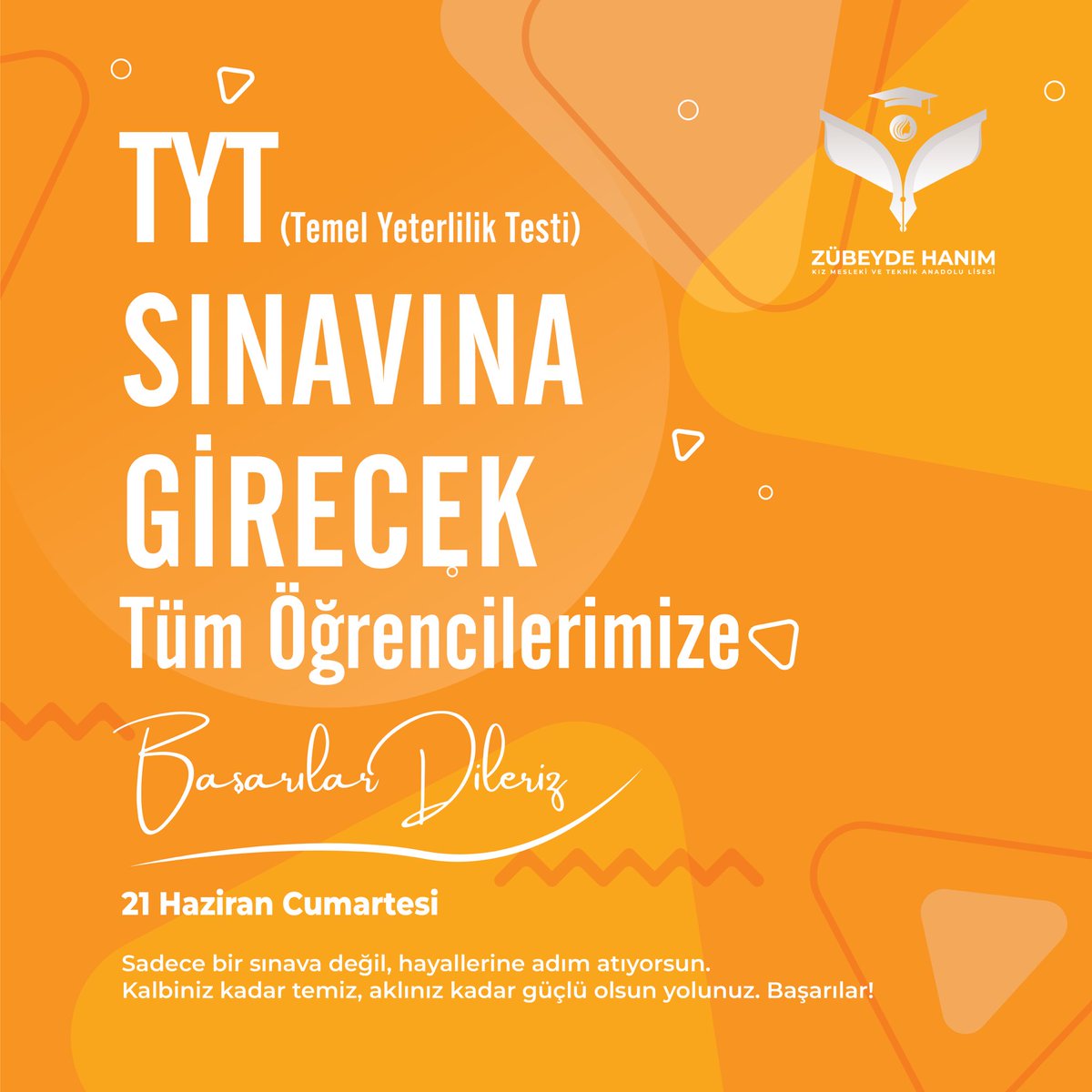 21.06.2025 tarihinde yapılacak olan TYT ( Temel Yeterlilik Testi) Sınavına girecek tüm öğrencilerimize başarılar dileriz... <a href="/tokatmem/">Tokat İl Millî Eğitim Müdürlüğü</a> <a href="/HuseyinKir64/">Hüseyin Kır</a> <a href="/VAHAPGL9/">VAHAP GÜL</a> <a href="/srndznc/">şirin düzenci</a>
