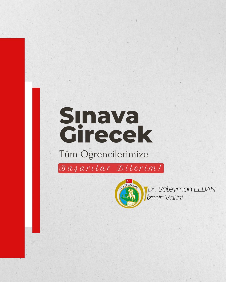 Hafta sonu Yükseköğretim Kurumları Sınavı’na (YKS) katılacak tüm genç kardeşlerime gönülden başarılar diliyorum.

Uzun bir emeğin, gayretin ve sabrın karşılığını almanızı temenni ediyorum.

Sınavın sizler ve kıymetli aileleriniz için hayırlı sonuçlar getirmesini ümit ediyorum.