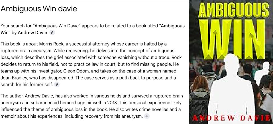 Ambiguous Win from <a href="/NextChapterPB/">Next Chapter</a>  is now available in print and e-reader.

amazon.com/Ambiguous-Win-…

books2read.com/u/3ypQ7n