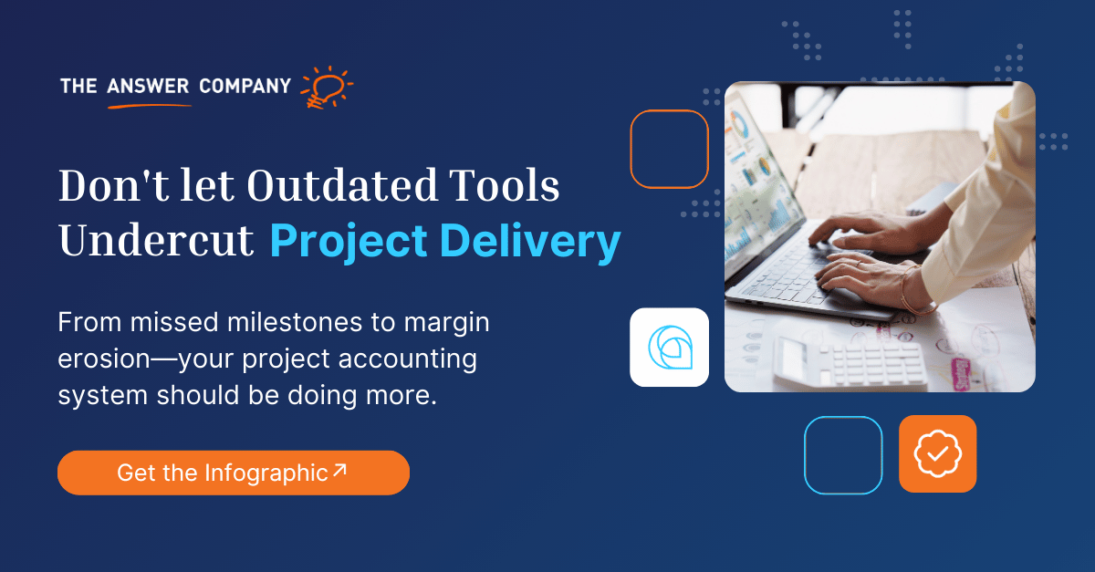 TheAnswerCo's tweet image. When your tools can’t keep up, your team pays the price. Manual tracking and budget overruns hurt profitability. 

This visual guide helps professional services leaders spot revenue leaks and fix them: hubs.ly/Q03kMPfQ0

#ProjectAccounting #ProfessionalServices #Acumatica