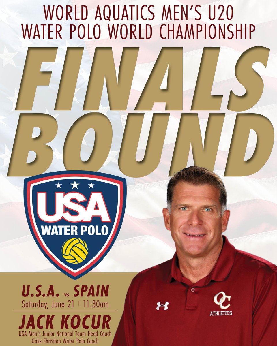 USA Water Polo's Men's Junior National Team, coached by Jack Kocur, beat Hungary, the defending world champs, 18-16 this afternoon in the semifinals. 

USA Water Polo will play tomorrow in the World Aquatics Men's U20 Water Polo Championship Game against Spain.