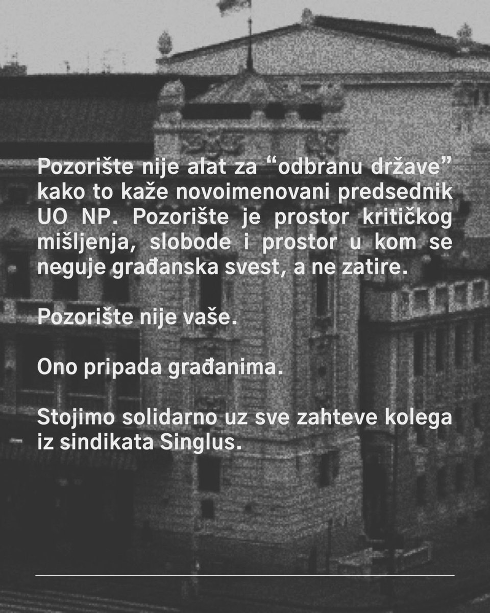 Narodno pozorište u Beogradu ✊❤️