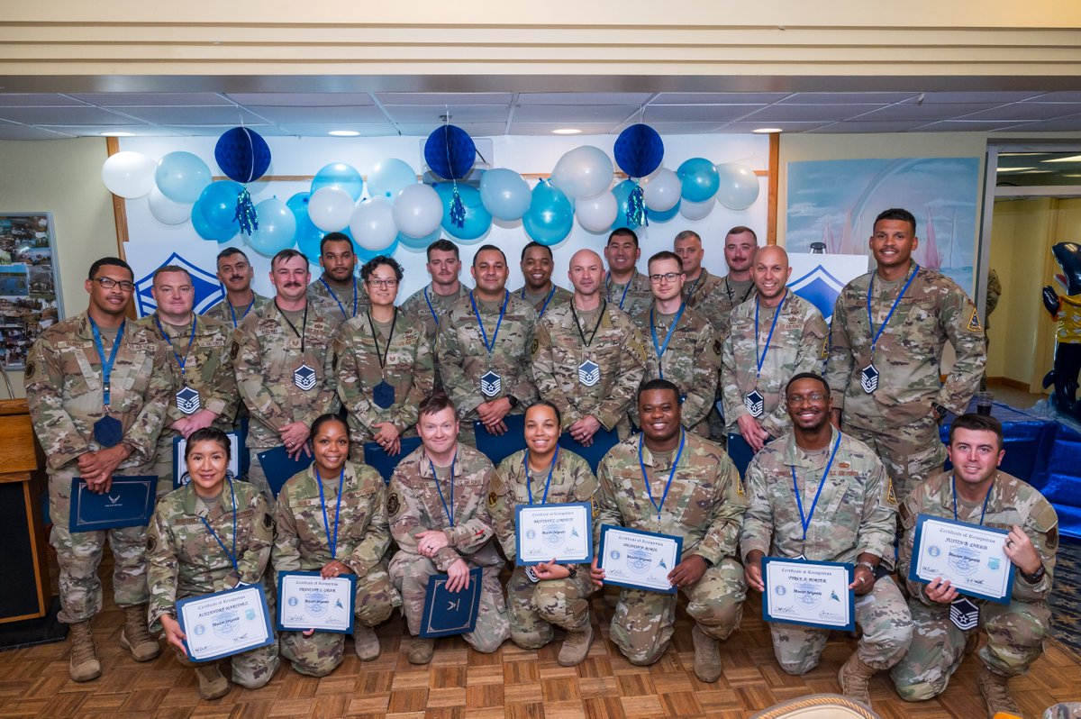 SLDelta45's tweet image. Last week we celebrated our newest Master Sergeant selects at a release party centered on their well-deserved promotion to the Senior Non-Commissioned Officer tier.
More images are available on our Flickr: flickr.com/gp/185026006@N…