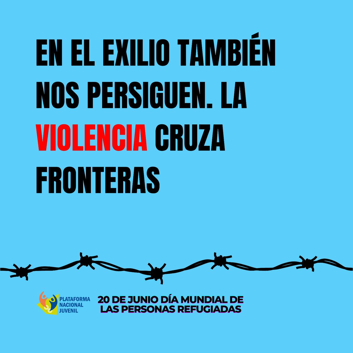 La violencia cruza fronteras y sigue amenazando a quienes defienden la vida, los derechos humanos y la libertad. Hoy, alzamos la voz por las personas refugiadas que enfrentan un exilio forzado.
 #DíaMundialDeLasPersonasRefugiadas