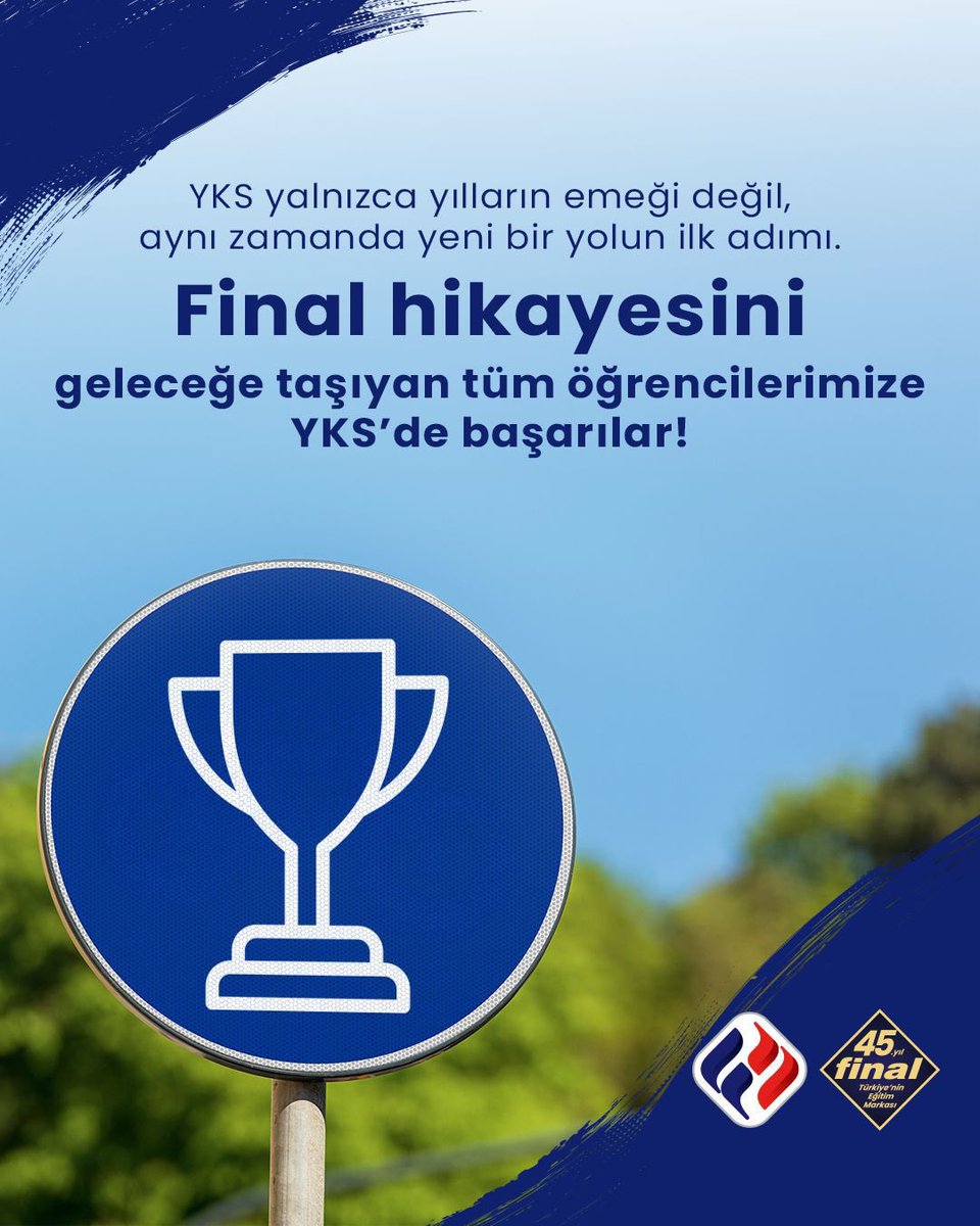 YKS yalnızca yılların emeği değil, aynı zamanda yeni bir yolun ilk adımı.
Final hikayeni geleceğe taşıyan tüm öğrencilerimize YKS’de başarılar! 🎓📘🌟
#FinalOkulları #YKS #SeninFinalHikayen