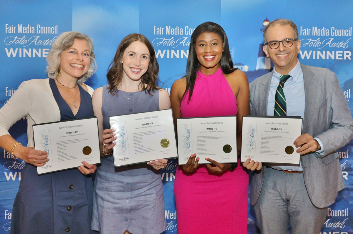 Congrats to <a href="/ABC7/">ABC7 Eyewitness News</a> for pulling in major wins at this year's Folio Awards, including Best News Documentary, Best News Podcast Series, Enterprise Reporting &amp; Health &amp; Wellness Reporting. #fmcfolio #winning #JournalismMatters