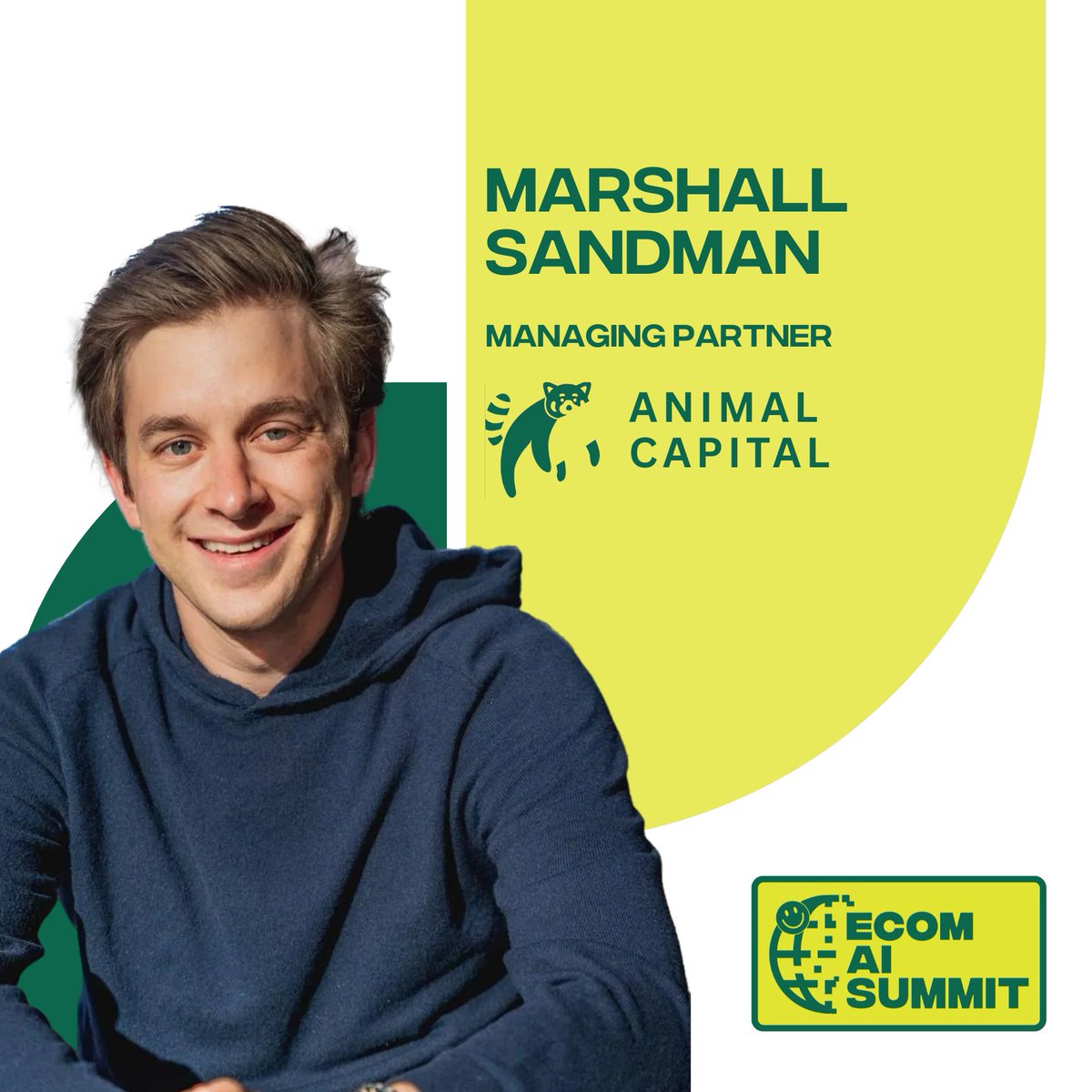 Managing Partner @ Animal Capital.

Marshall’s the guy backing the brands Gen Z actually cares about — culture-first, creator-backed, and built to scale.

If you’re building for the next generation, don’t miss this.

Lock your spot → ecomfounders.com/ai-summit