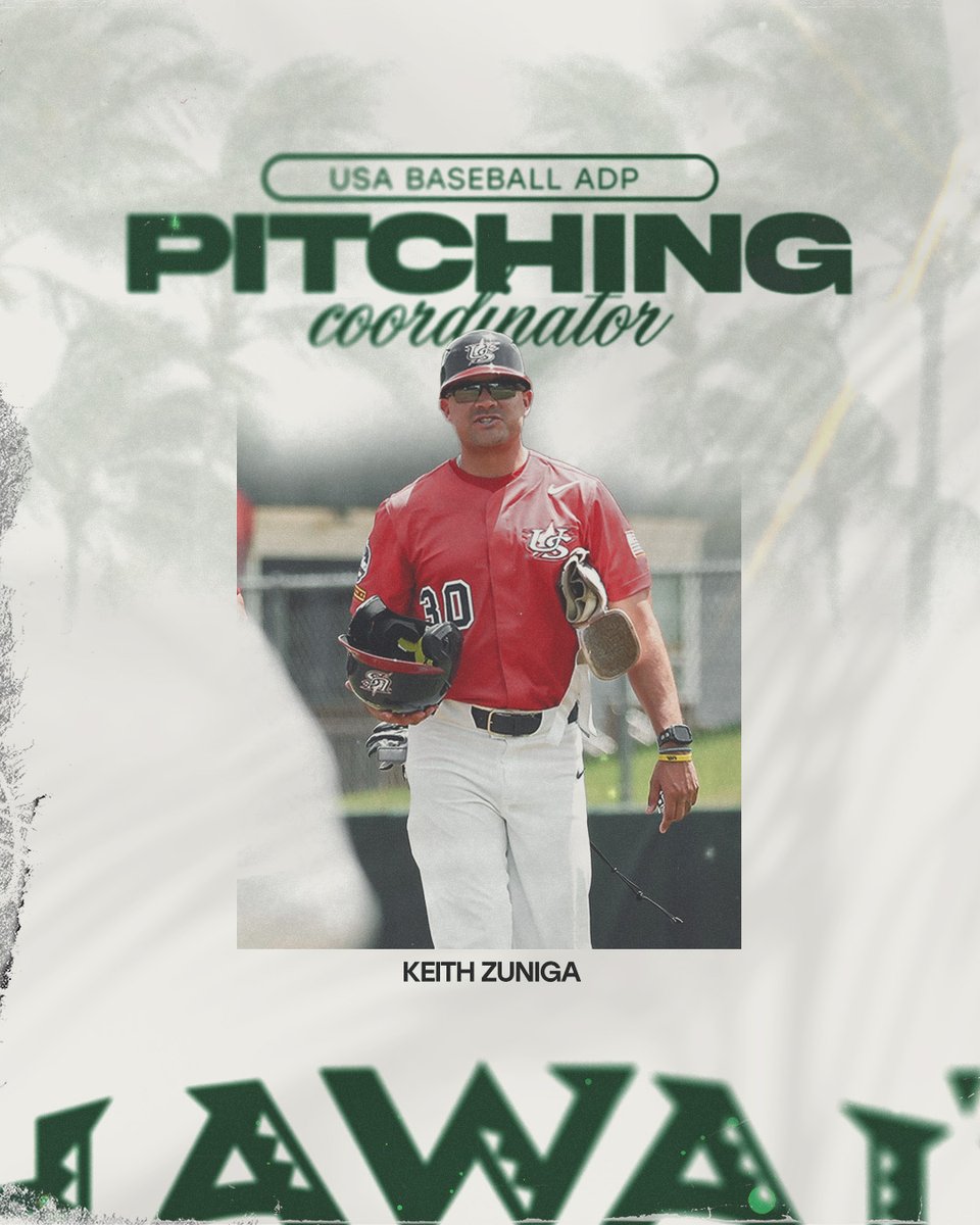 Hawaii Baseball (@hawaiibaseball) on Twitter photo Another summer with the red, white & blue 🇺🇸
Pitching coach <a href="/Kzune24UH/">Keith Zuniga</a> will be working the <a href="/USABaseball/">USA Baseball</a> Athlete Development Program once again in 2025!
#GoBows Another summer with the red, white & blue 🇺🇸
Pitching coach <a href="/Kzune24UH/">Keith Zuniga</a> will be working the <a href="/USABaseball/">USA Baseball</a> Athlete Development Program once again in 2025!
#GoBows