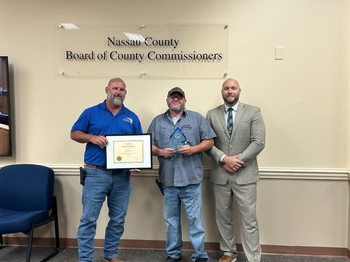 Congratulations to Journey Facilities Technician Josh Powell on 20 years of service to Nassau County and its residents.