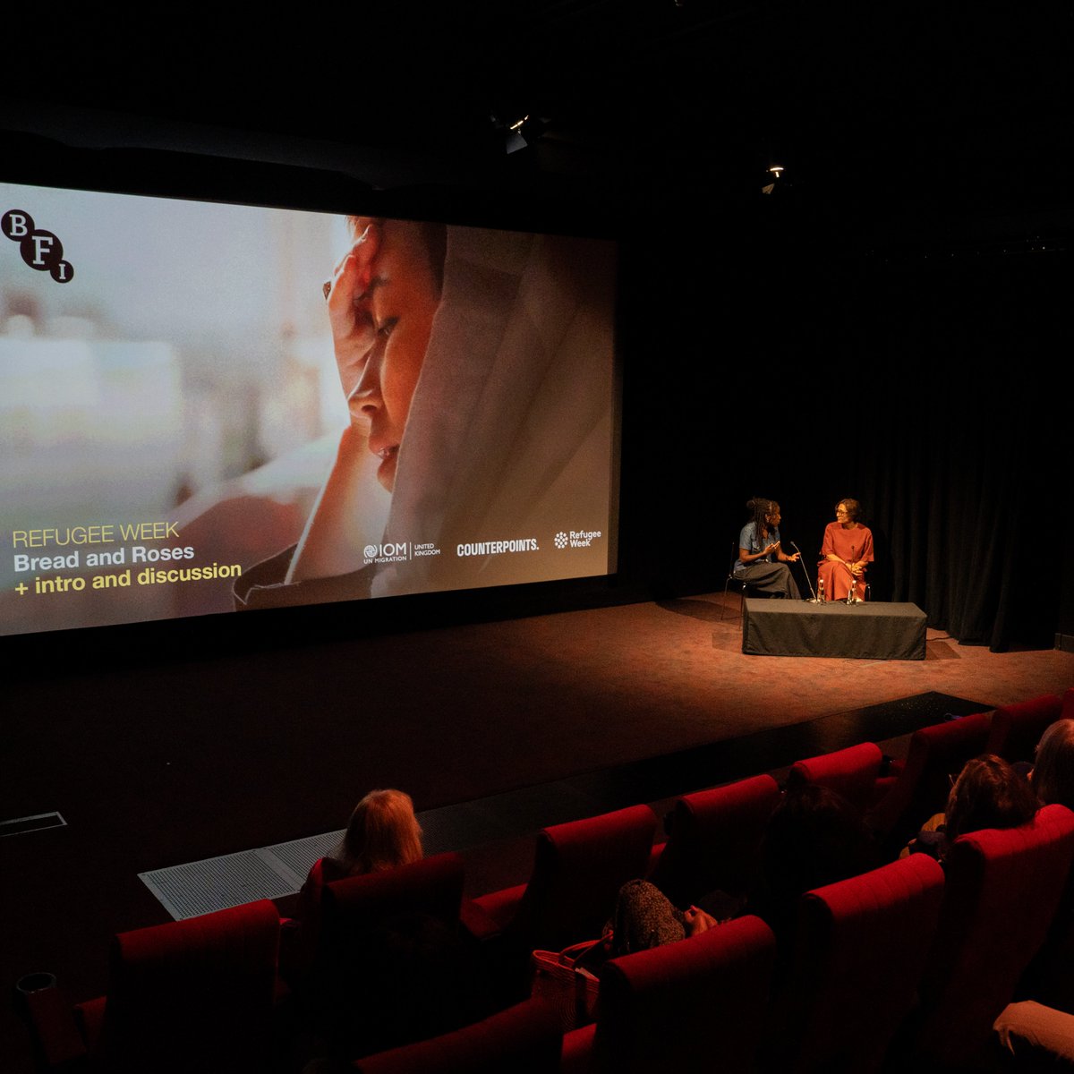 IOM United Kingdom (@iom_uk) on Twitter photo "Afghan women need support from the international community." says film director <a href="/Sahra_Mani/">Sahra Mani</a>
Tonight, #Afghan #Women’s voices are ringing out in a full theatre.
#BreadAndRoses reminds us why <a href="/RefugeeWeek/">Refugee Week 🧡</a> matters & how storytelling can be a form of resistance. "Afghan women need support from the international community." says film director <a href="/Sahra_Mani/">Sahra Mani</a>
Tonight, #Afghan #Women’s voices are ringing out in a full theatre.
#BreadAndRoses reminds us why <a href="/RefugeeWeek/">Refugee Week 🧡</a> matters & how storytelling can be a form of resistance.