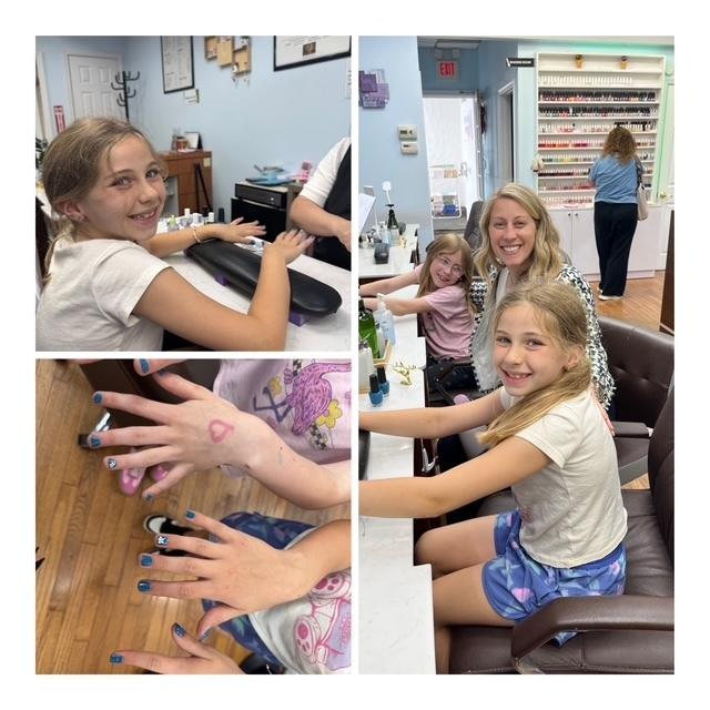 Manicures with Ms. Hughes! One of our lucky Brookside Bash winners and a friend were treated to a special manicure day with the principal. So much fun and so many smiles! #BESTatBrookside