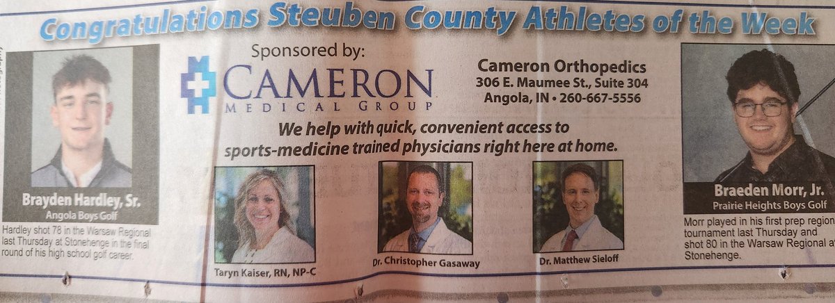 Congratulations to <a href="/BraedenM2026/">Braeden Morr</a> on being named a Steuben County Athlete of the Week for a second time this year. <a href="/KenFillmore/">KenFillmore</a>