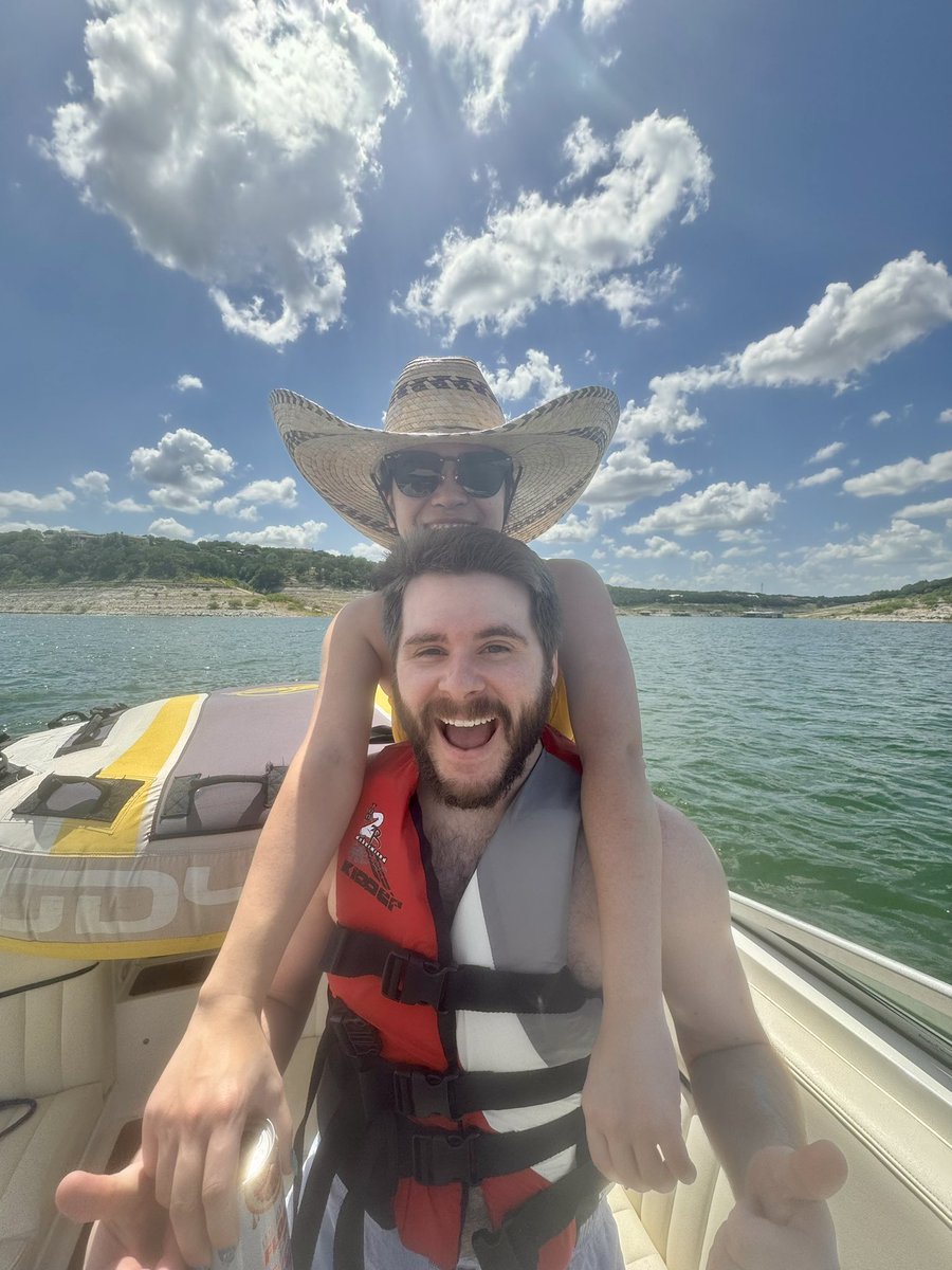 Taking time off to be in the sun with this hunk